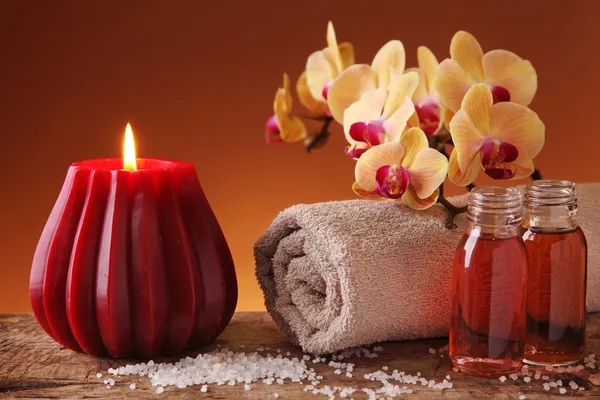 Spa still life with candle — Stock Photo, Image