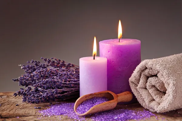 Spa still life with candles — Stock Photo, Image