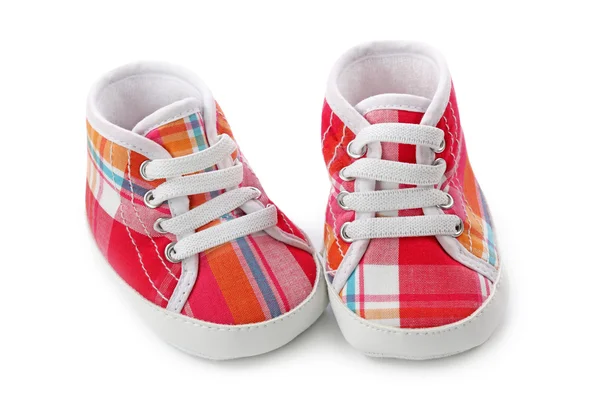Pink baby meisje schoenen — Stockfoto