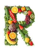 Fruit and vegetable alphabet