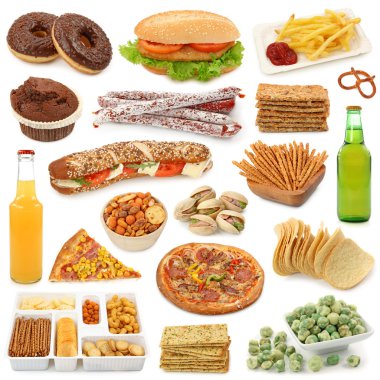 Junk food collection clipart