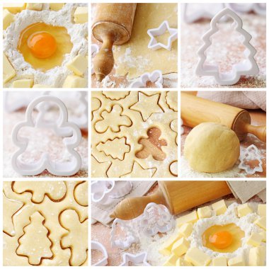 Baking ingredients for shortcrust pastry clipart