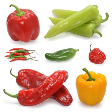 Paprika pepper collection clipart