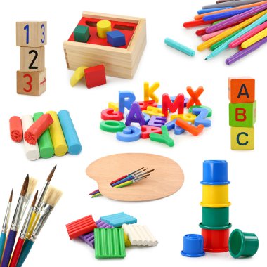 Preschool objects collection clipart