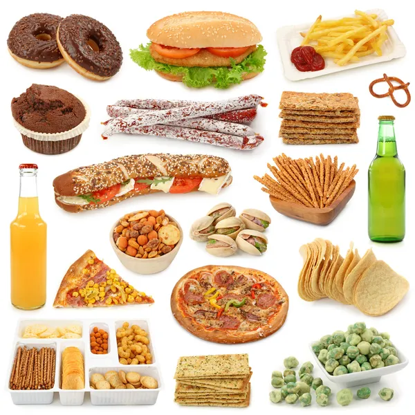 Coleta de junk food — Fotografia de Stock