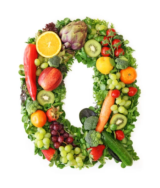 果物と野菜のアルファベット — ストック写真