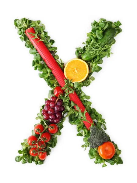 Alfabeto de frutas y verduras —  Fotos de Stock