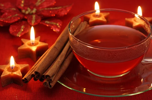 Hot winter tea — Stock Photo, Image