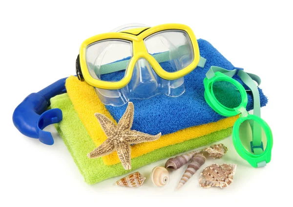 Óculos de natação e máscara de mergulho — Fotografia de Stock