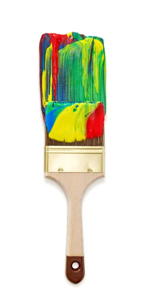 Cepillo con pintura colorida —  Fotos de Stock