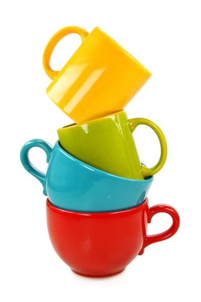 Красочные чашки — стоковое фото