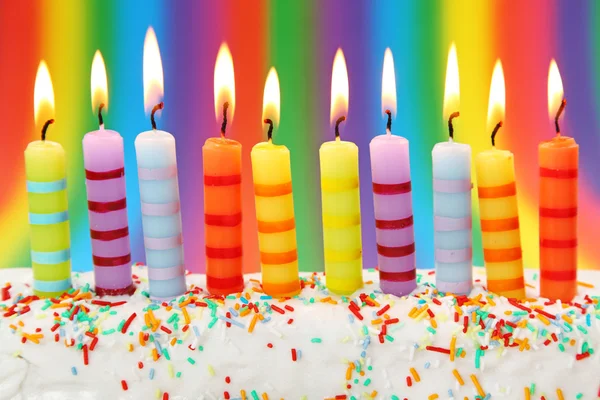 10 urodziny świec — Zdjęcie stockowe