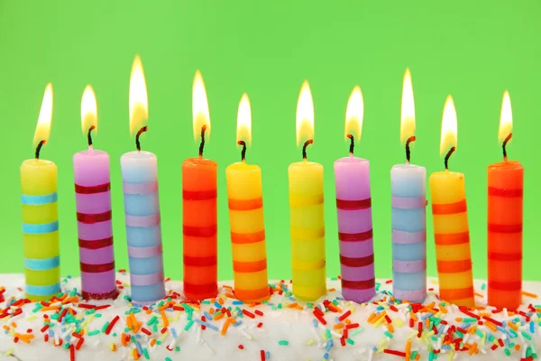 Dieci candele di compleanno — Foto Stock