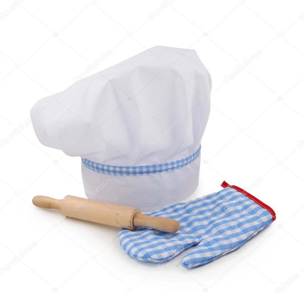 Chef hat,rolling pin