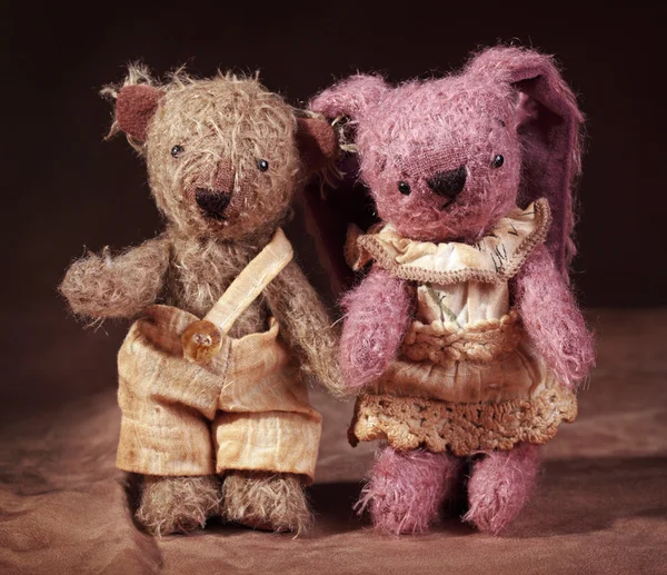 Stock image Hare toy and teddy bear