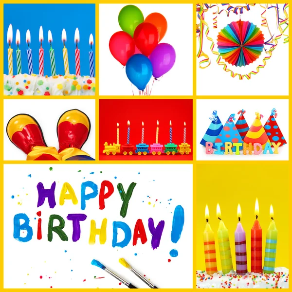 Birthday collage — Stock Photo, Image