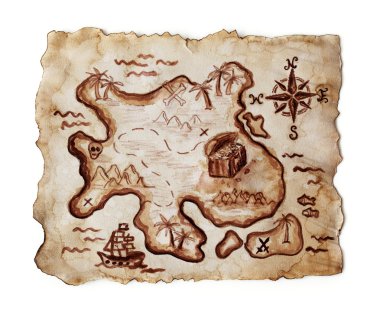 Old treasure map clipart