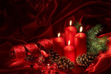 Christmas candles clipart