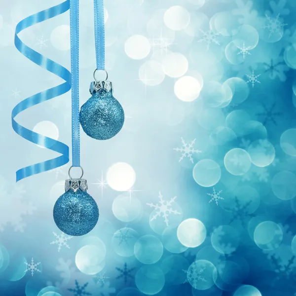 Luces azules de Navidad — Foto de Stock
