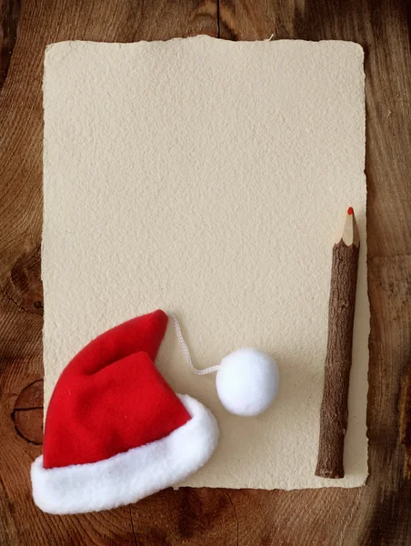 Lettre pour Père Noël avec vieux parchemin — Photo