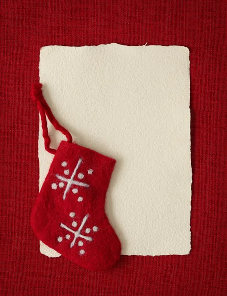 Carta para Papai Noel com pergaminho velho — Fotografia de Stock