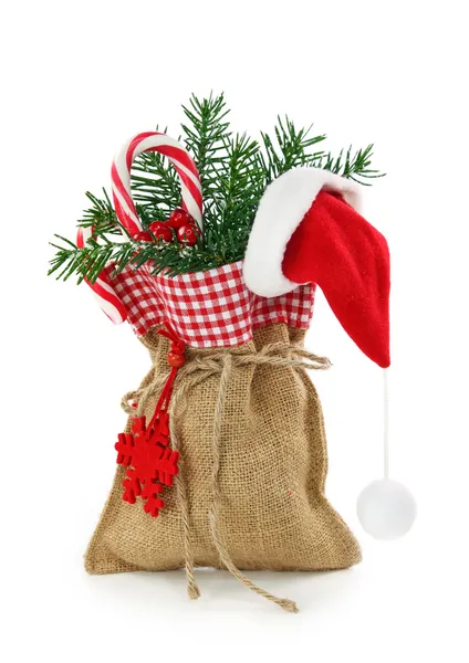 Мешок с рождественскими подарками — стоковое фото