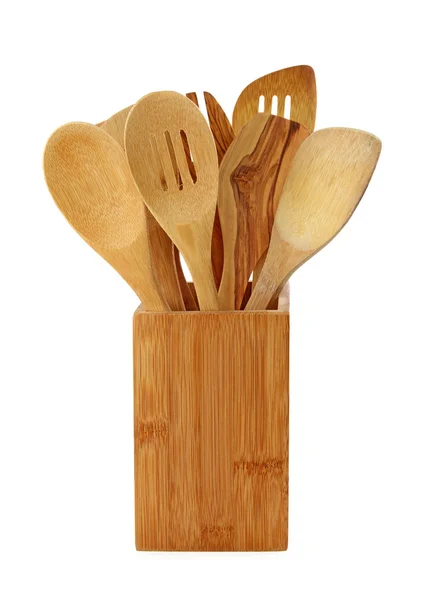 Dřevěné kuchyňské potřeby — Stock fotografie