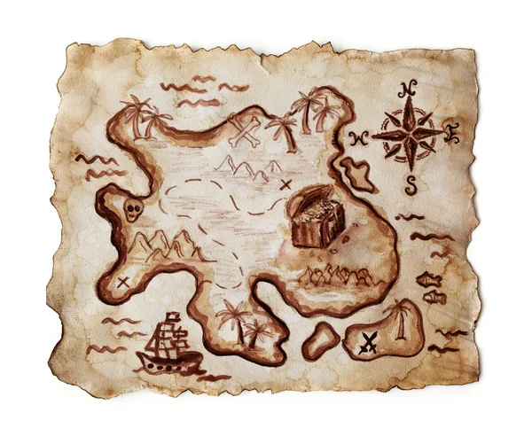 Viejo mapa del tesoro — Foto de Stock