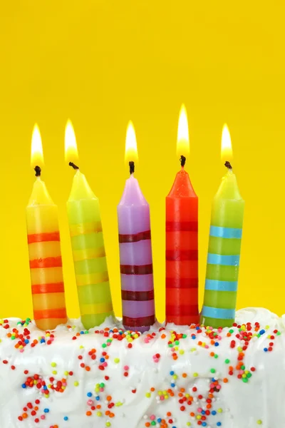 Cinque candele di compleanno — Foto Stock