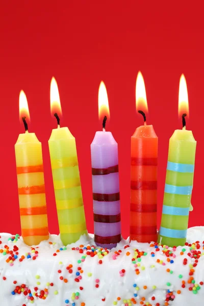 Pět narozeninové svíčky — Stock fotografie