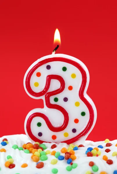 Number three birthday candle — Stock Photo © egal #6032915