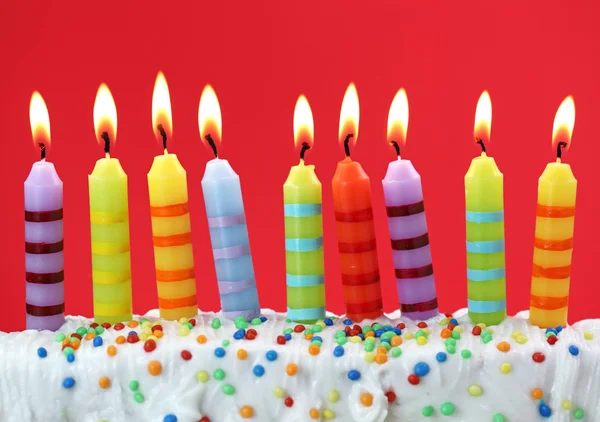Devět narozeninové svíčky — Stock fotografie