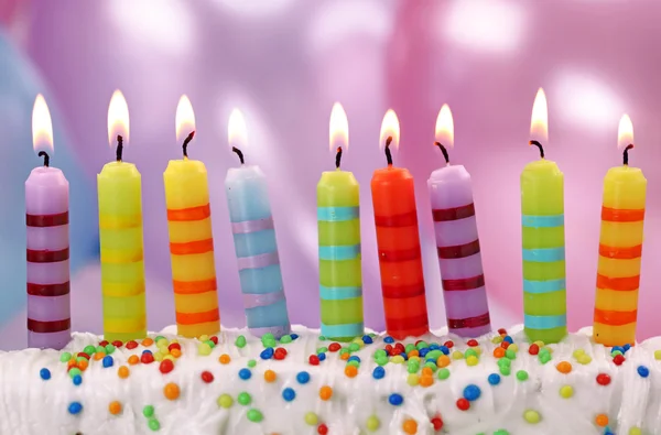 Devět narozeninové svíčky — Stock fotografie