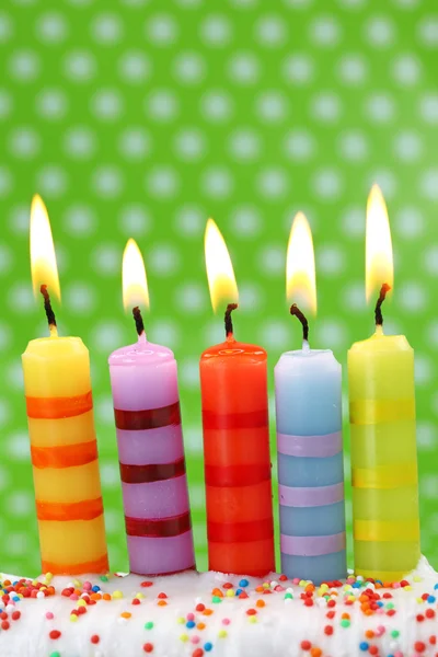 П'ять свічок день народження — стокове фото