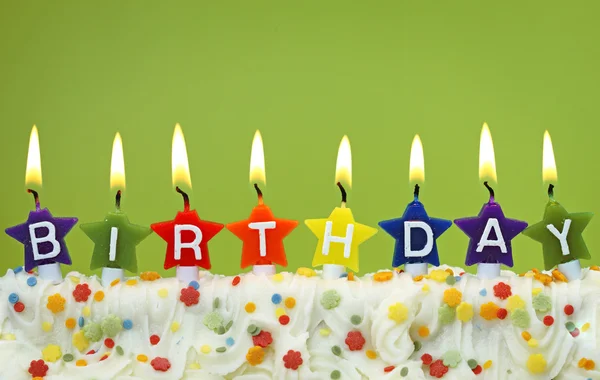 Candele colorate di compleanno — Foto Stock
