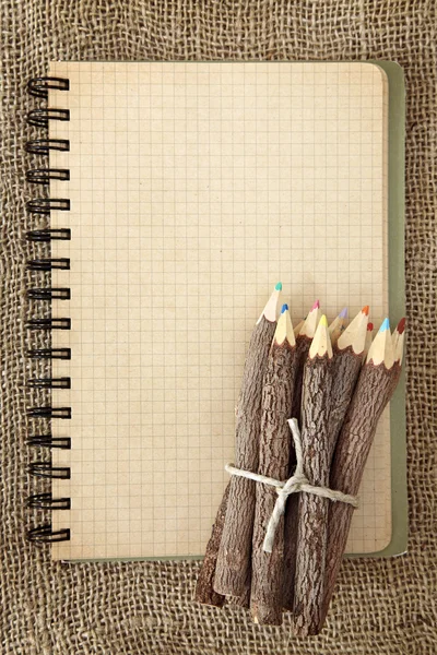 Bunch of wooden color pencils — Stok fotoğraf