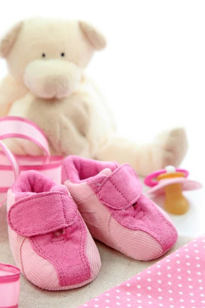 Pink baby schoenen — Stockfoto