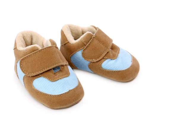 Sapatos de bebê azul — Fotografia de Stock