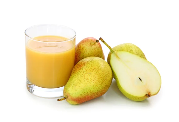 Fresh pears and juice — Stock Photo, Image