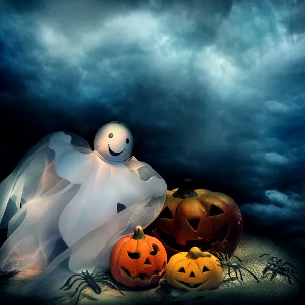 Тыквы на Хэллоуин — стоковое фото