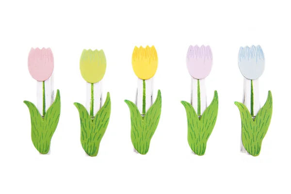 Tulip cloth pins — Stock Photo, Image