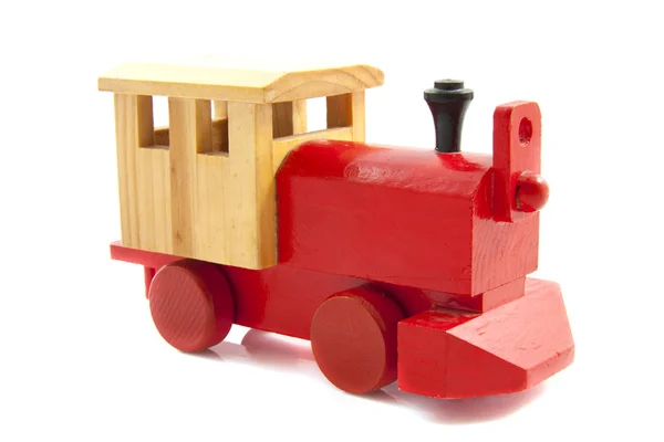 Röd leksakståg — Stockfoto
