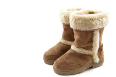 Fluffy warm boots clipart