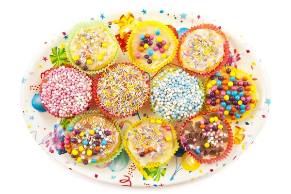 Decorado deliciosos cupcakes —  Fotos de Stock
