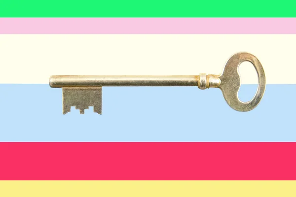 Golden house key — Stock Photo, Image