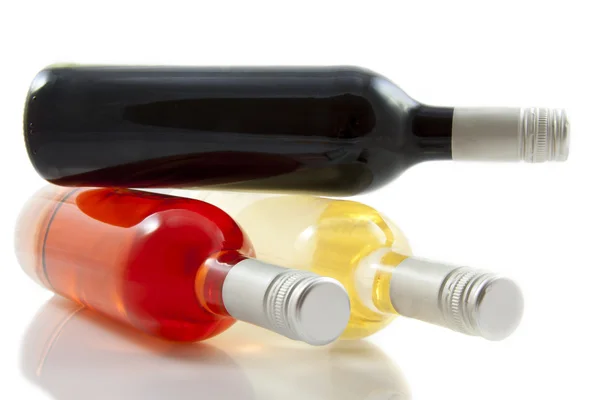 Three bottles of wine — Stock Photo, Image