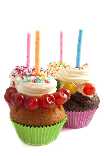 Aniversário de cupcake — Fotografia de Stock