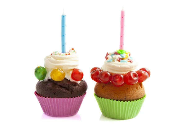 Cupcake verjaardag — Stockfoto