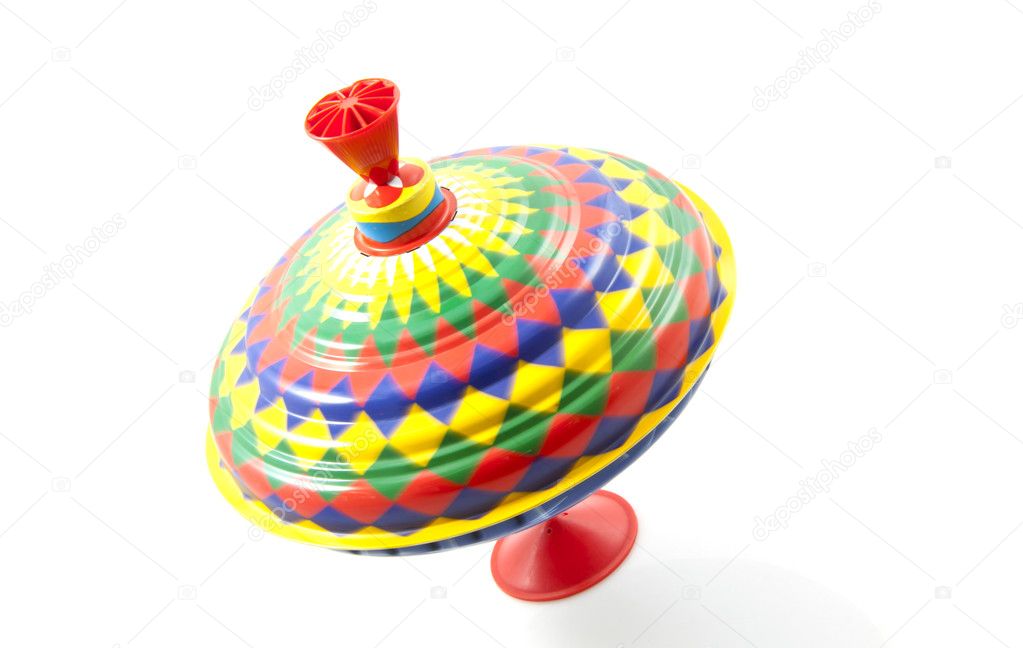 Vintage colorful spinning top