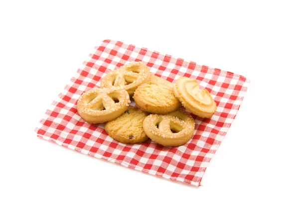 Biscoitos em um guardanapo — Fotografia de Stock